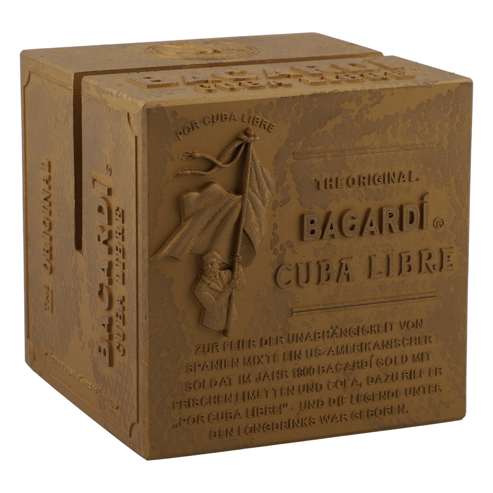 Présentoir de table Bacardi Rum Présentoir Présentoir à cartes Entièrement métallique (or)