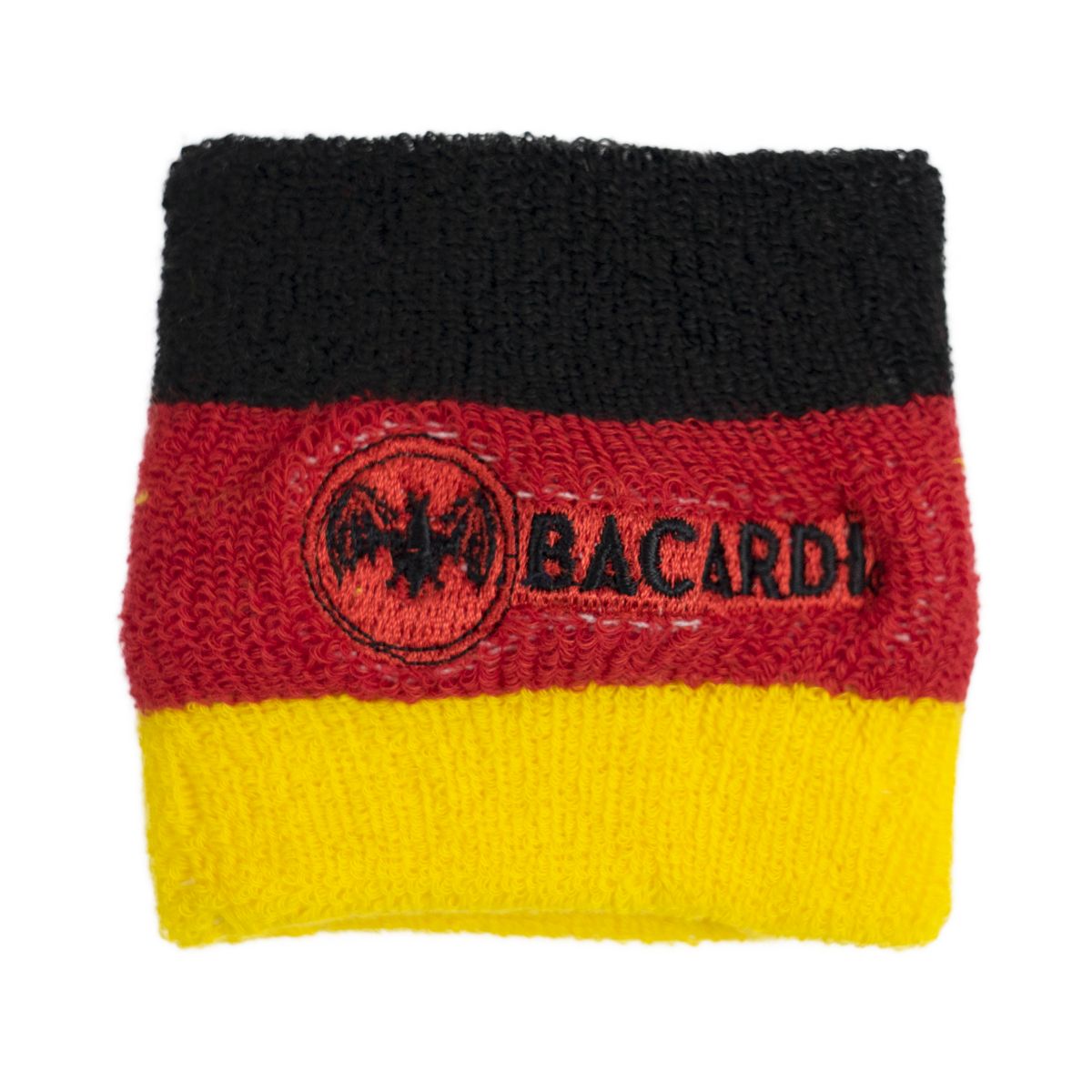 Bracelet anti-transpiration Bacardi Allemagne Couleurs Noir Rouge Or Broderie Football Sport