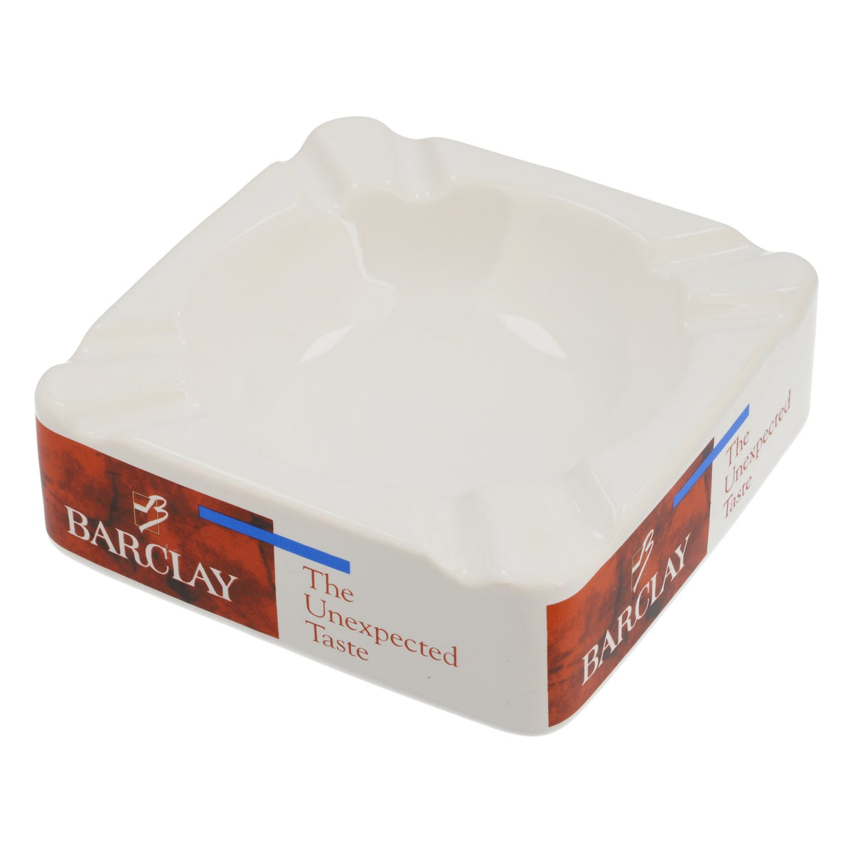 Cendrier Barclay Cendrier en céramique rétro années 80 blanc 13 x 13 cm – Vue 3