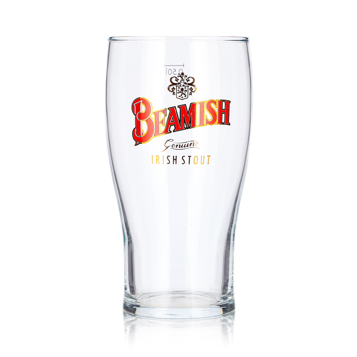 Verre à bière Beamish 0,5 l, logo « Irish Stout » avec blason – Vue 2