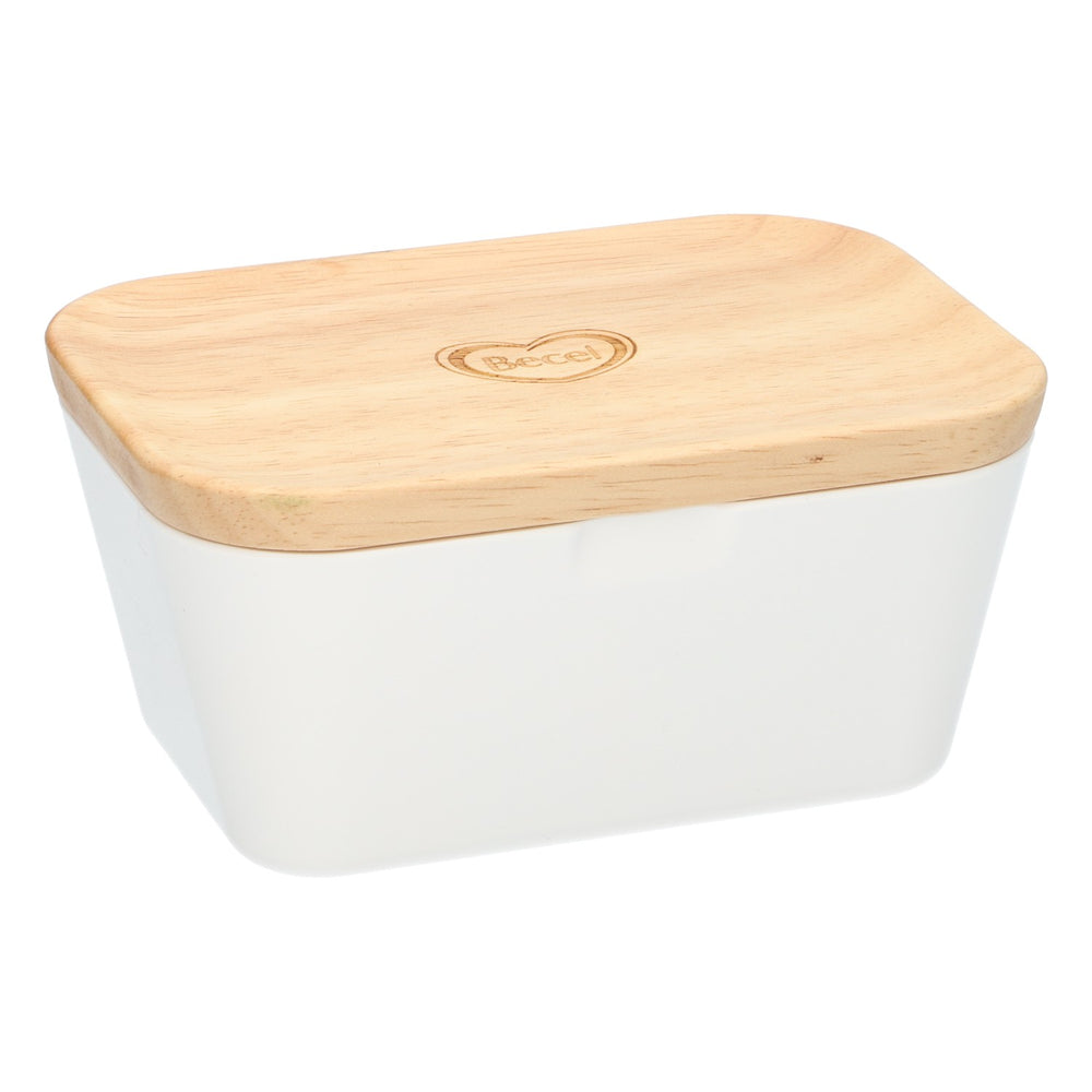 Becel beurrier margarine 250g bois véritable couvercle accessoires de cuisine rangement