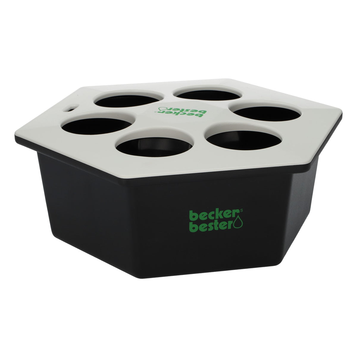 Refroidisseur de bouteilles Becker's Bester Saft, modèle « Konferenzkühler », hexagonal, noir – Vue 2
