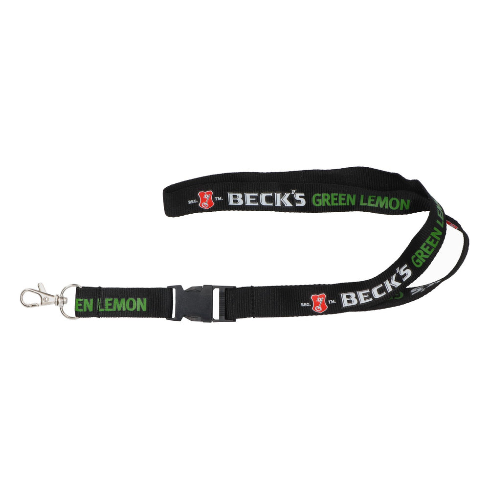 Porte-clés Becks Bier Lanière verte citron noir
