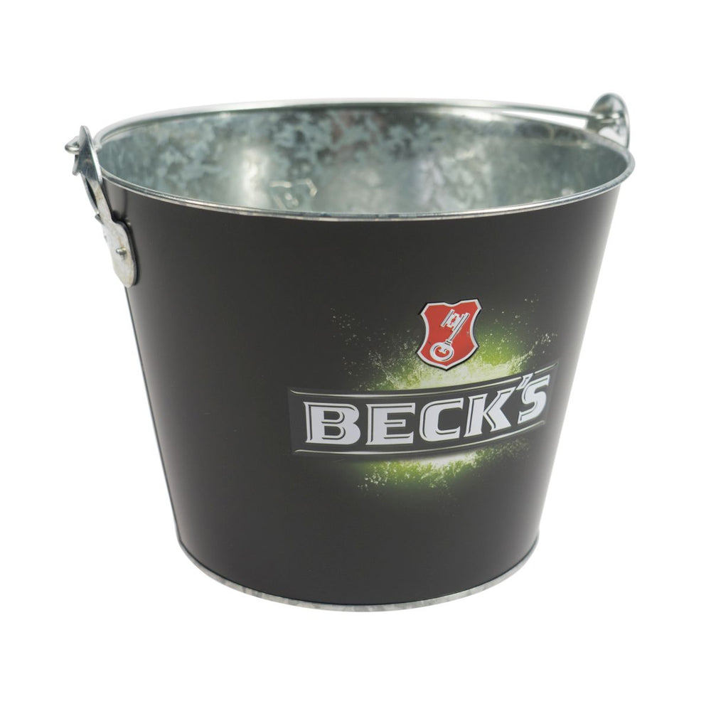 Seau en métal Becks Seau en métal Seau à glace Glaçons Boissons Bouteilles Servir