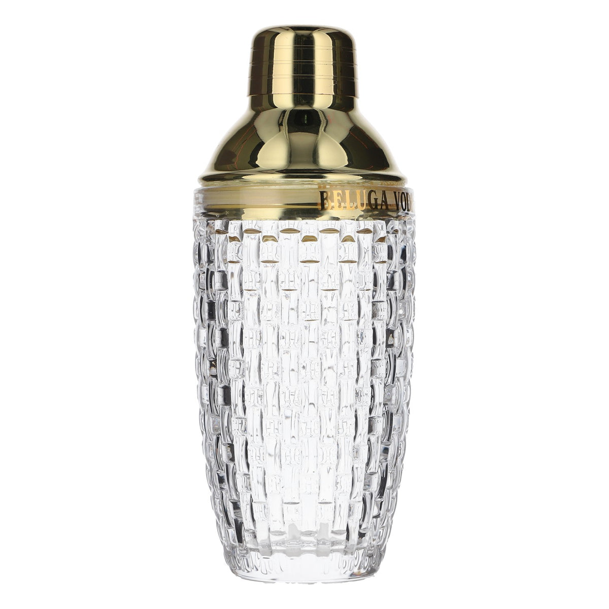 Beluga Vodka Shaker en acier inoxydable Accessoires de bar Couvercle anodisé doré – Vue 2