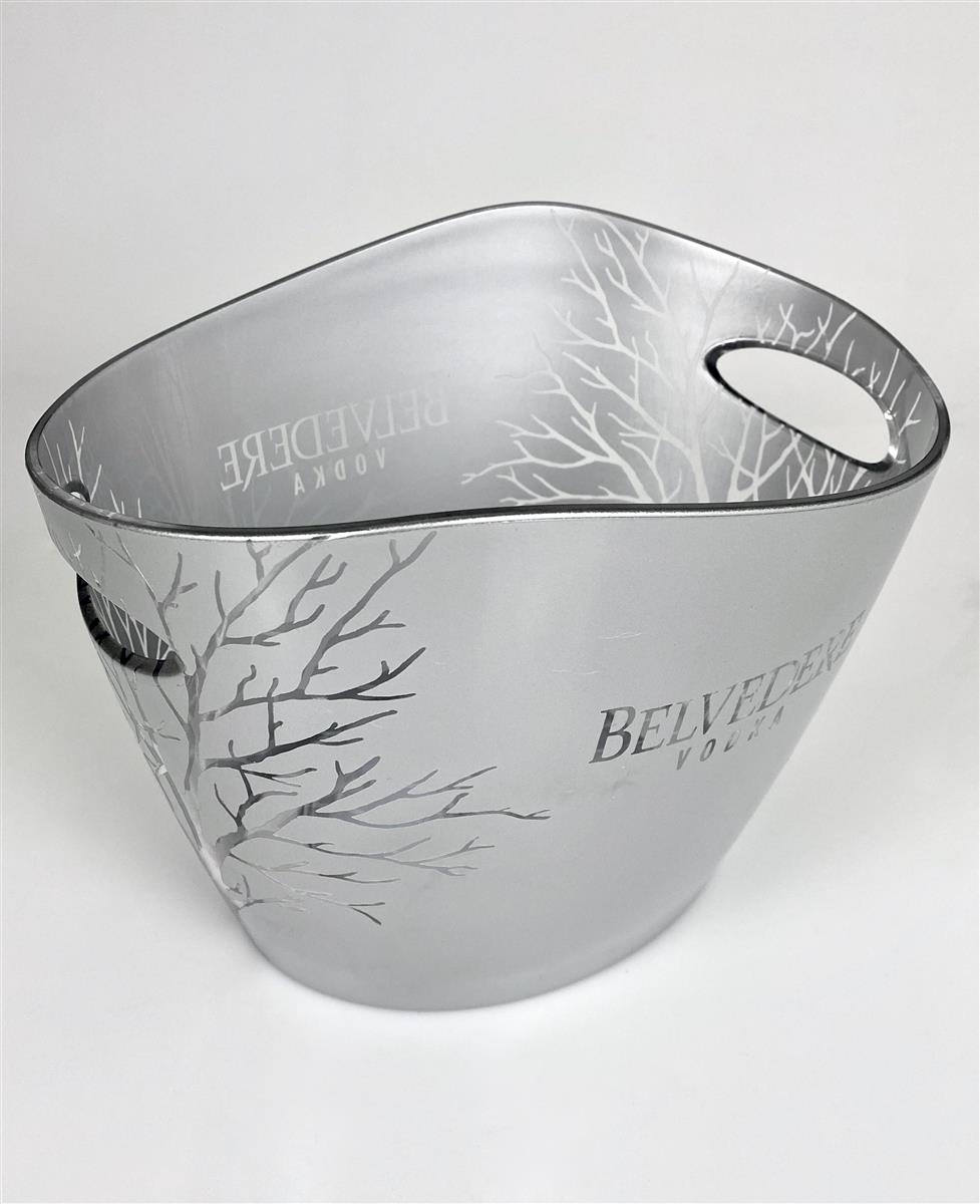 Belvedere Vodka LED Refroidisseur de bouteille rechargeable Bac à glaçons Simple argent – Vue 2