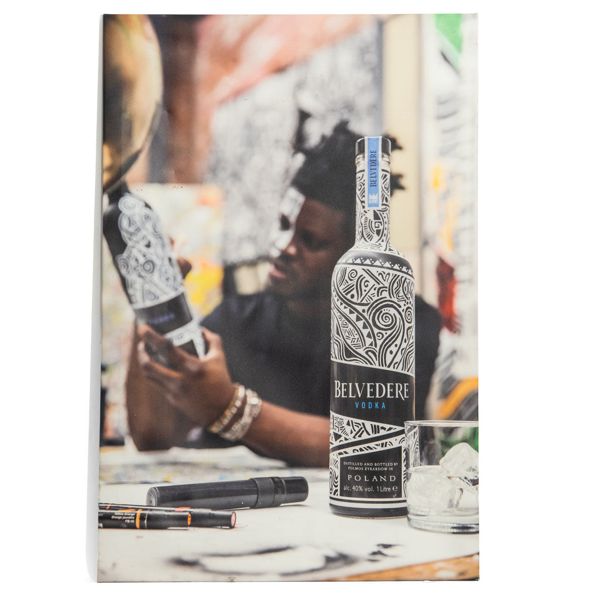 Belvedere Vodka Toile murale Décoration murale 120x80 cm Bouteille avec motif