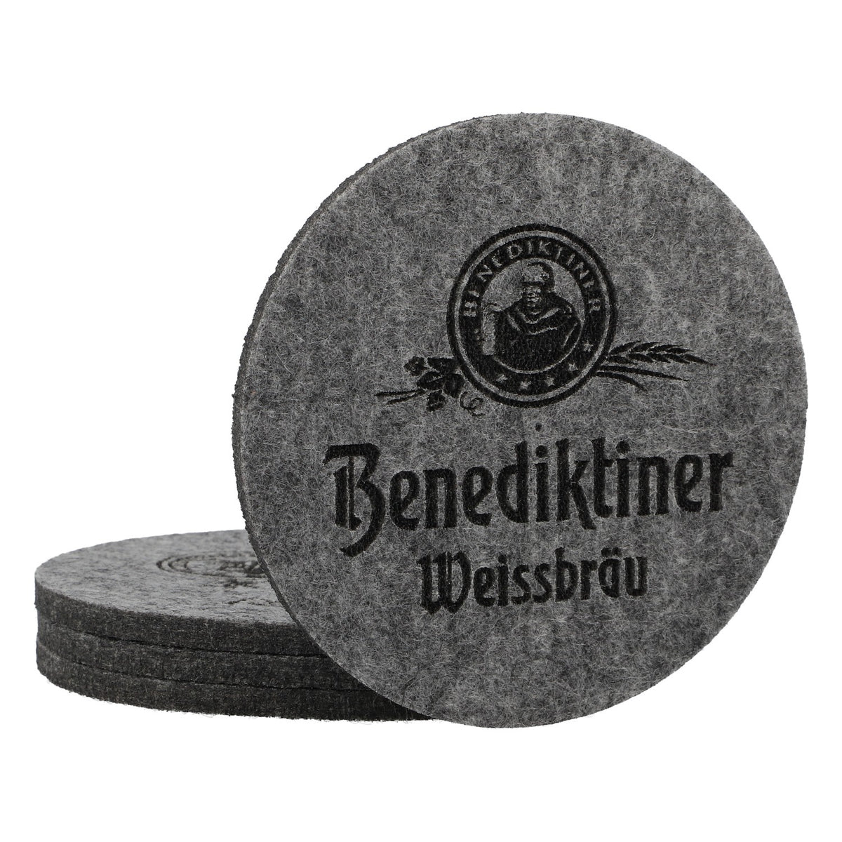 Lot de 4 sous-verres en feutre pour bière bénédictine – Accessoires de bar – Protection de table