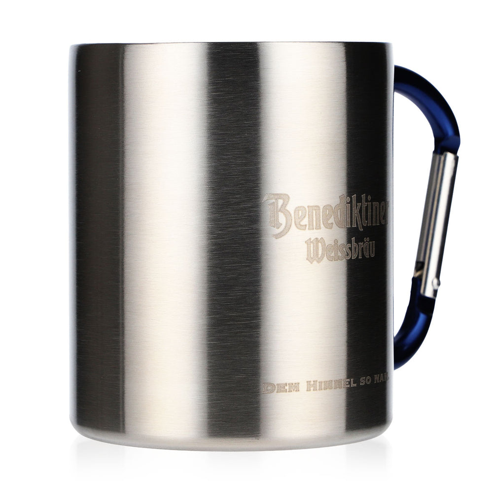 Bière bénédictine Tasse / mug / tasse en acier inoxydable avec mousqueton