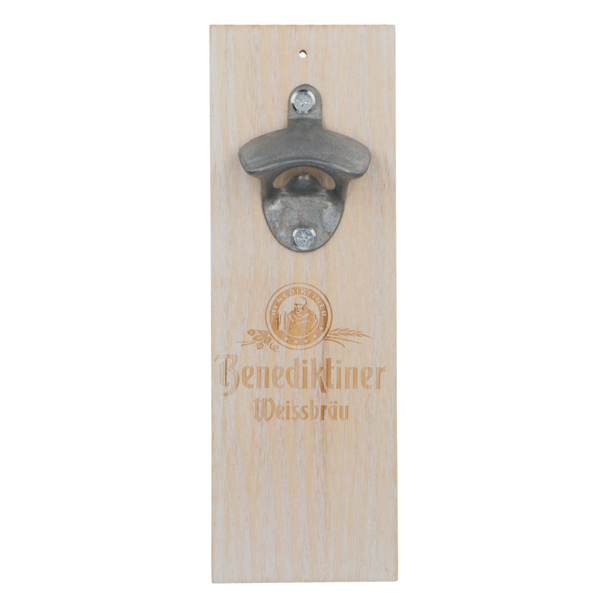 Ouvre-bouteille mural magnétique en bois véritable avec capsuleur pour bière blanche bénédictine