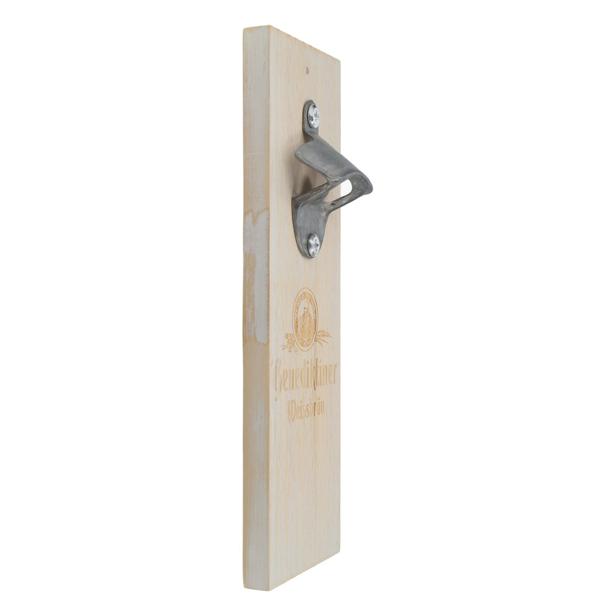 Ouvre-bouteille mural magnétique en bois véritable avec capsuleur pour bière blanche bénédictine – Vue 3