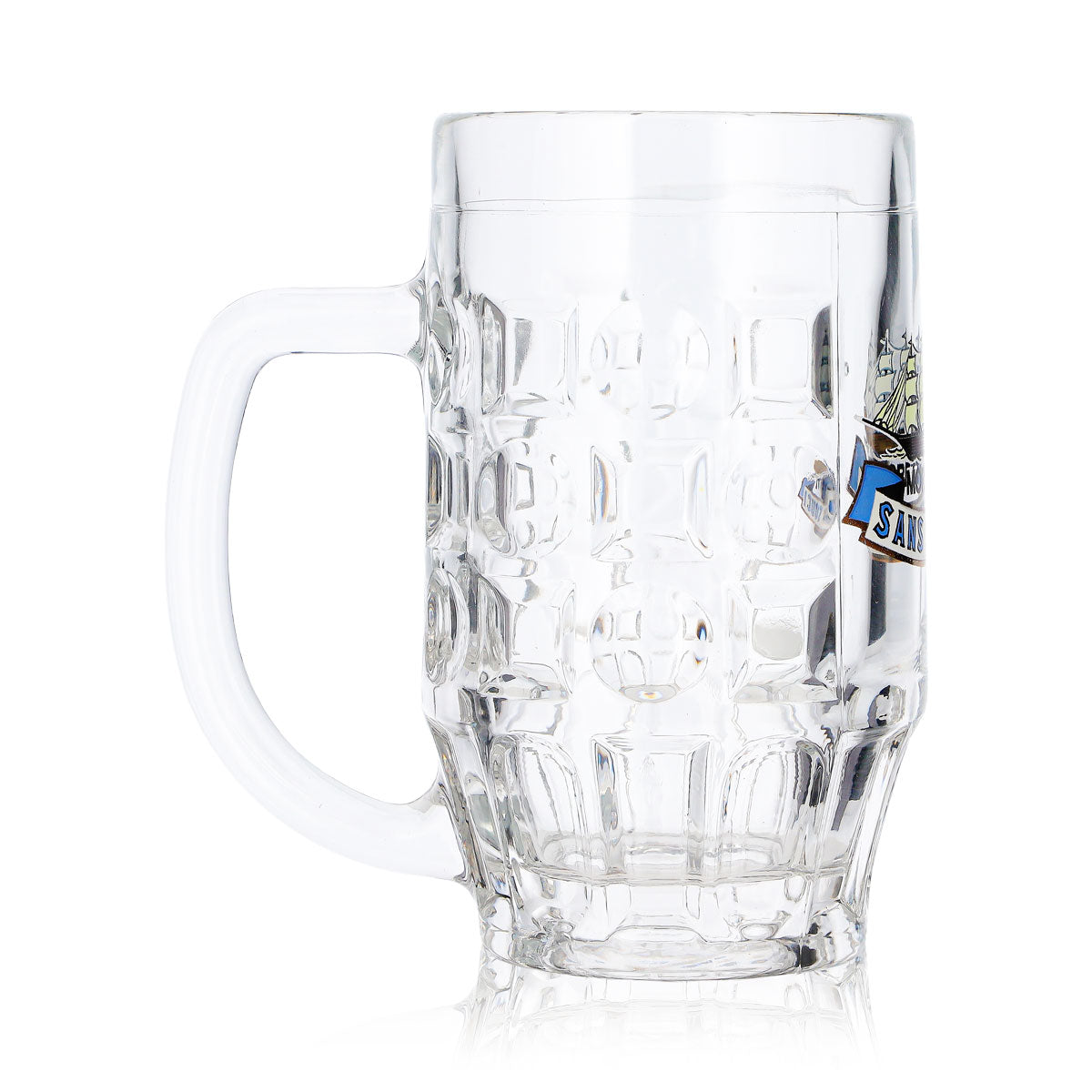 Verre à bière Birra Moretti, chope de 0,2 l, motif en relief « Sans Souci » – Vue 4