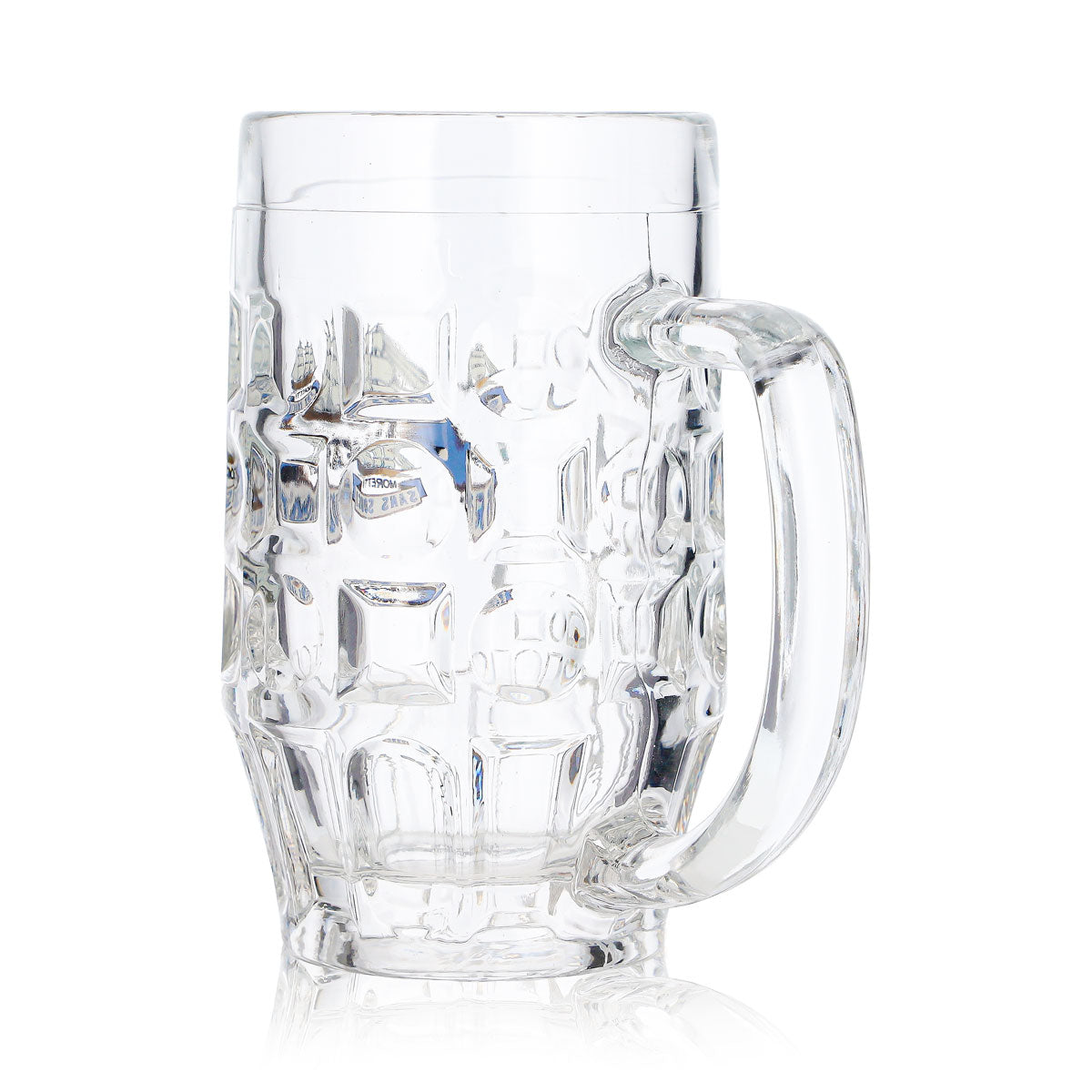 Verre à bière Birra Moretti, chope de 0,2 l, motif en relief « Sans Souci » – Vue 5