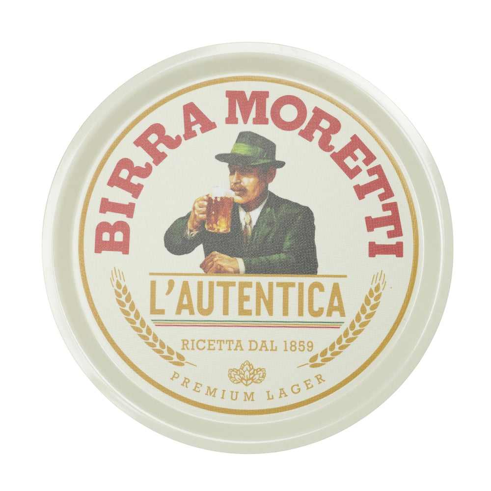 Birra Moretti Plateau à bière Serveur Verres Gastro Tableau Italie