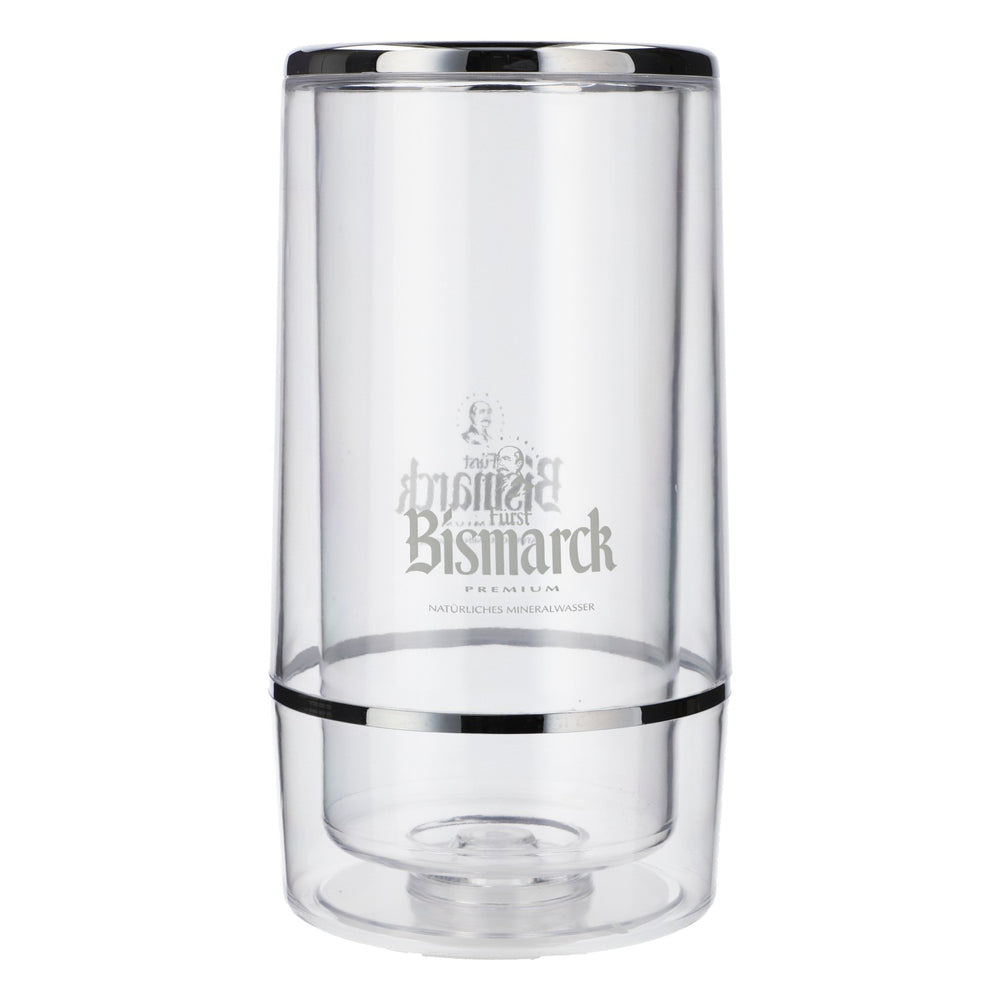 Refroidisseur de bouteille d'eau Bismarck à double paroi transparent chromé