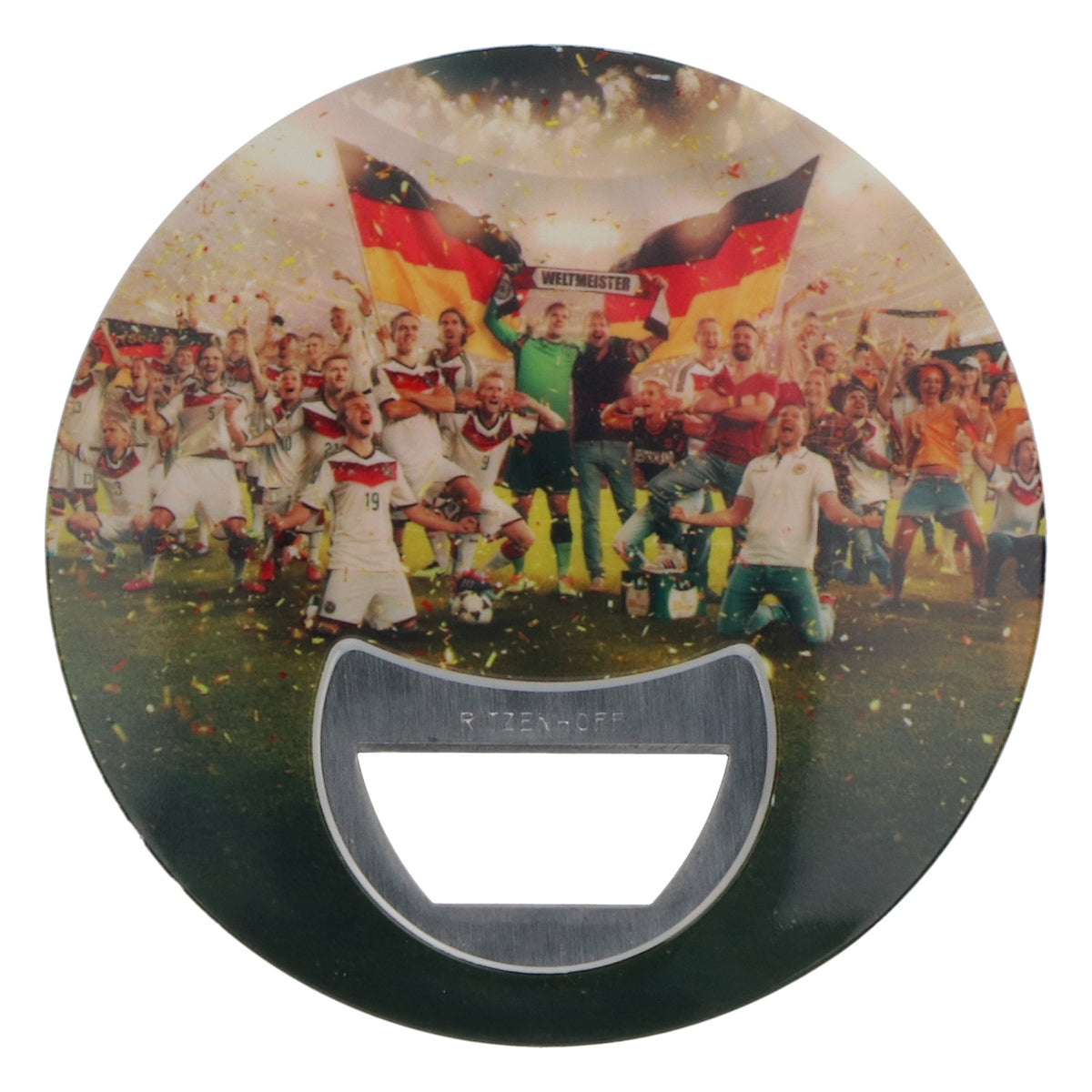 Décapsuleur rond Bitburger Bier Champion du monde de football 2014 Ritzenhoff
