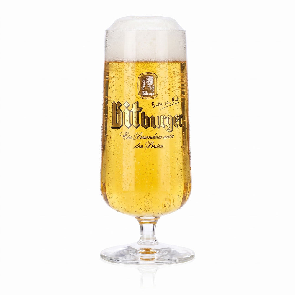 Verre à bière Bitburger 0,25 l, coupe « Une bière d'exception parmi les meilleures » Sahm
