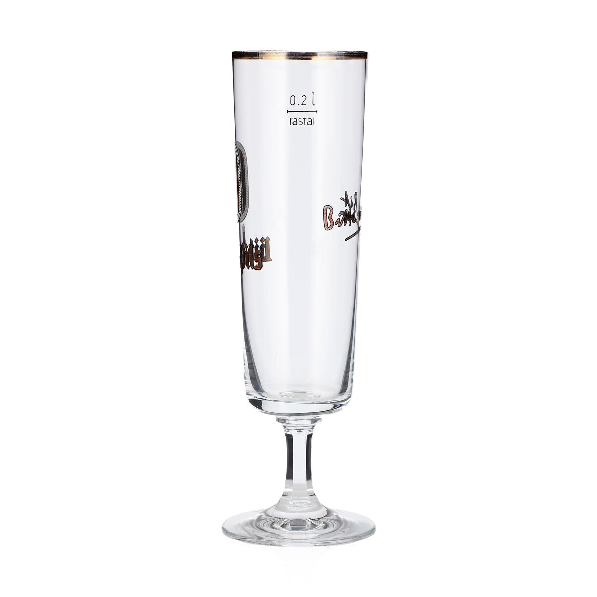 Verre à bière Bitburger 0,2 l, forme tulipe, bord doré, verre à bière Rastal, verre à pied – Vue 4