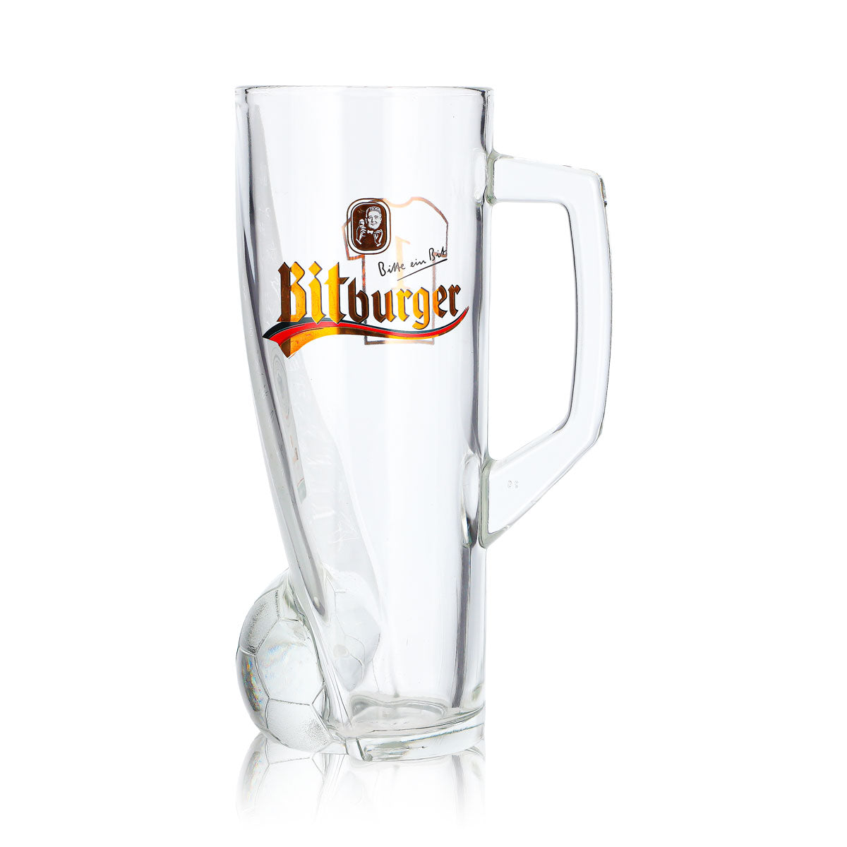 Verre à bière Bitburger 0,4 l, chope DFB Premium sans alcool, numéro de maillot 1 – Vue 2