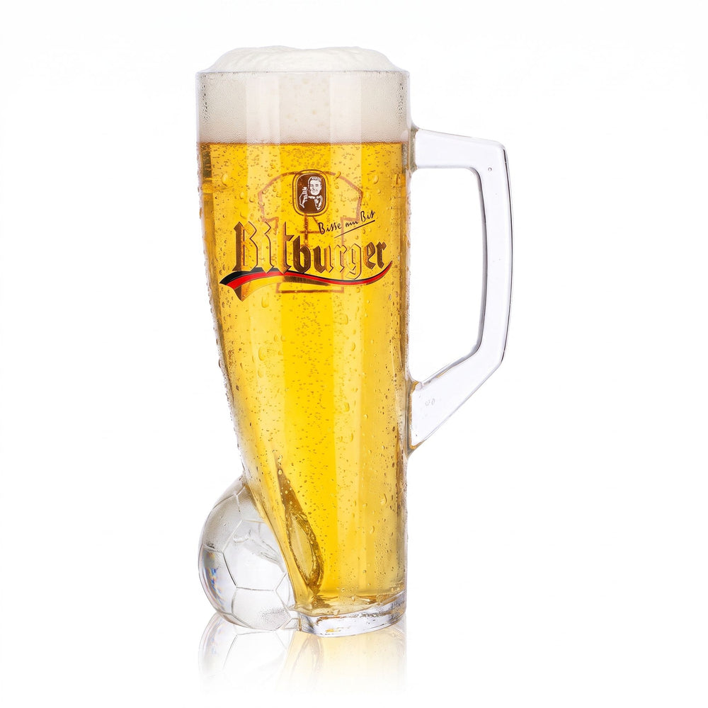 Verre à bière Bitburger 0,4 l, chope DFB Premium sans alcool, numéro de maillot 4
