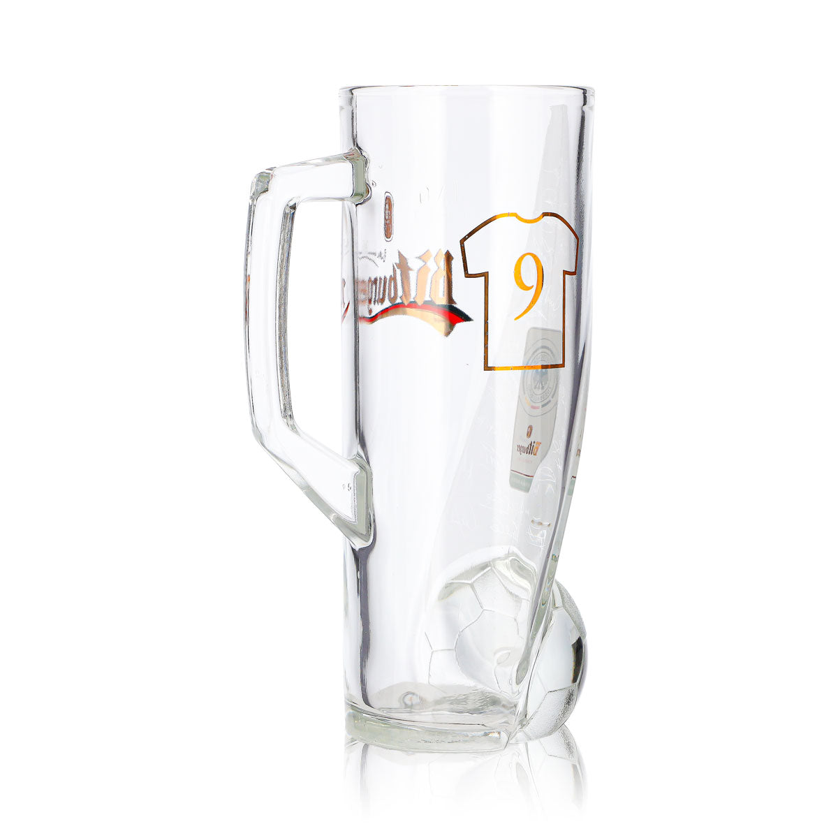 Verre à bière Bitburger 0,4 l, chope DFB Premium sans alcool, numéro de maillot 9 – Vue 5