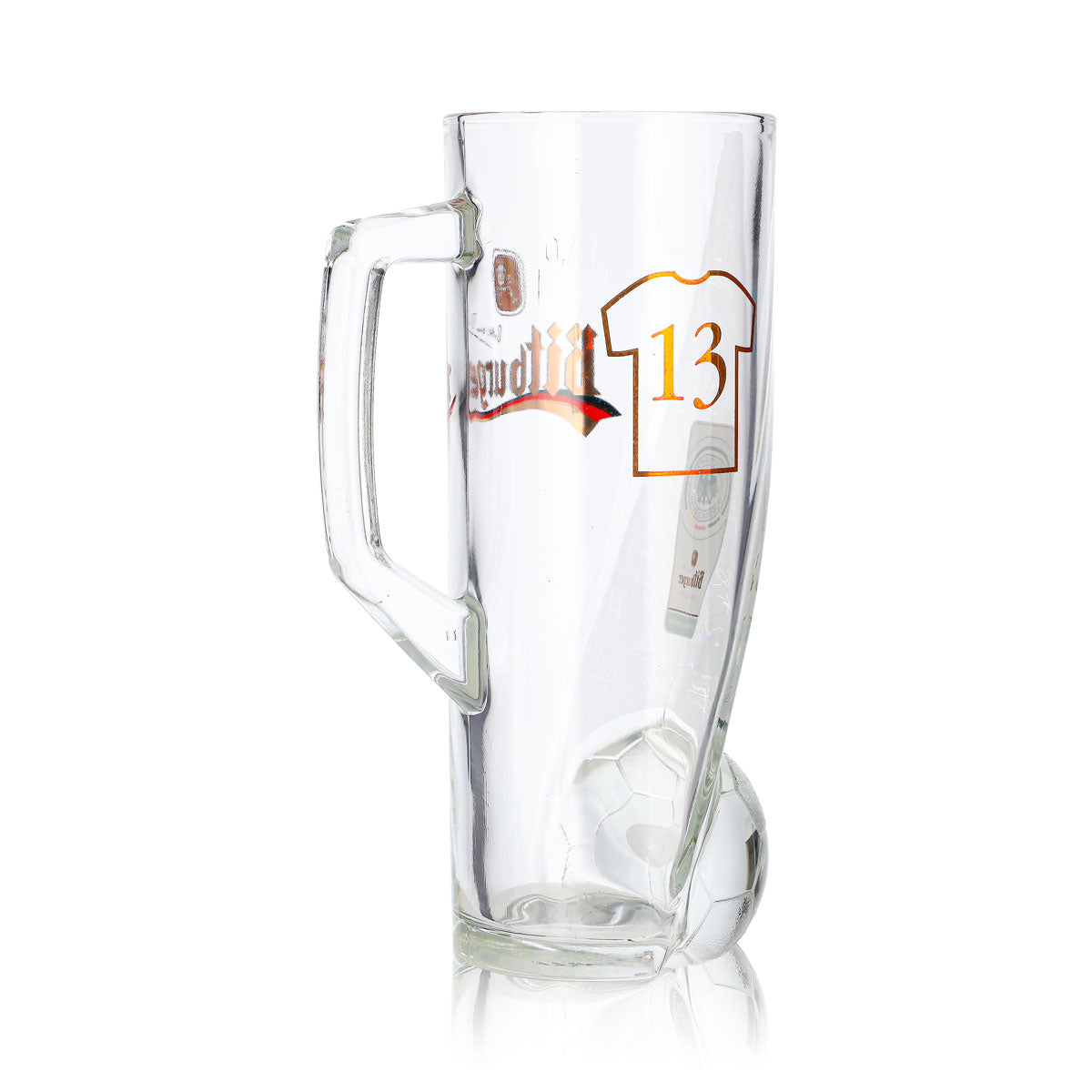 Verre à bière Bitburger 0,4 l, chope DFB Premium sans alcool, numéro de maillot 13 – Vue 5