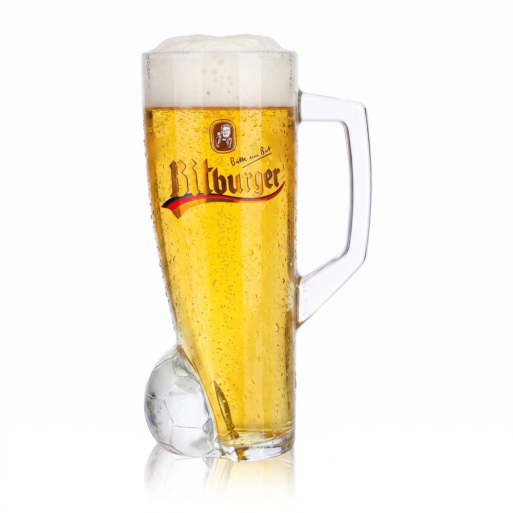 Verre à bière Bitburger 0,4 l, chope DFB Premium sans alcool, numéro de maillot 2