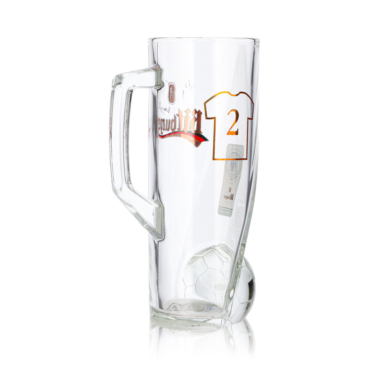 Verre à bière Bitburger 0,4 l, chope DFB Premium sans alcool, numéro de maillot 2 – Vue 5