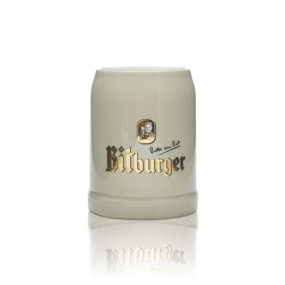 Verre à bière Bitburger 0,5 l, chope Seidel, verre à anse, verre en grès, gastronomie
