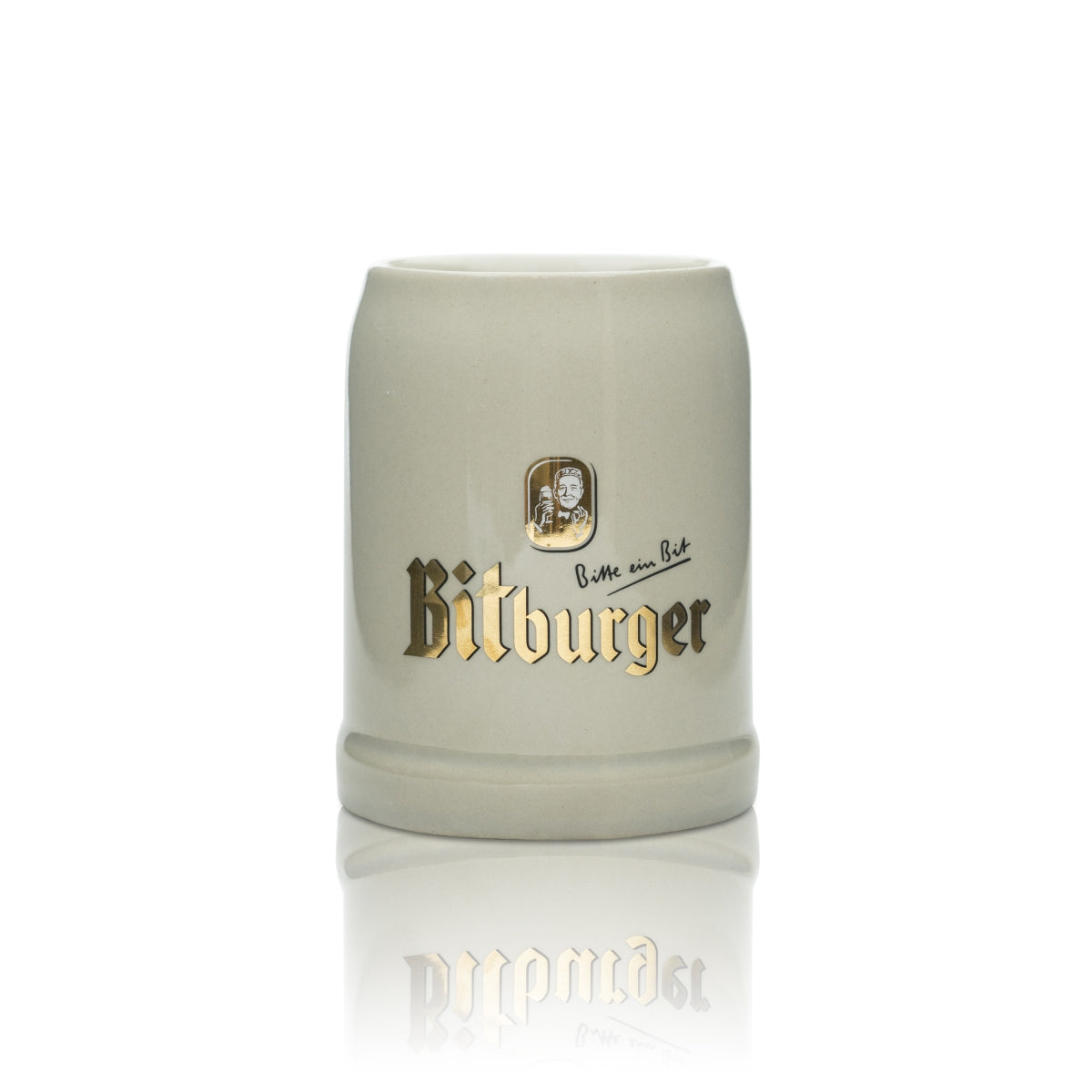 Verre à bière Bitburger 0,5 l, chope Seidel, verre à anse, verre en grès, gastronomie