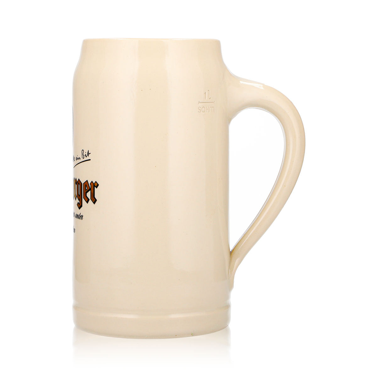 Verre à bière Bitburger 1 l, chope en terre cuite Sahm, chopes bavaroises – Vue 6