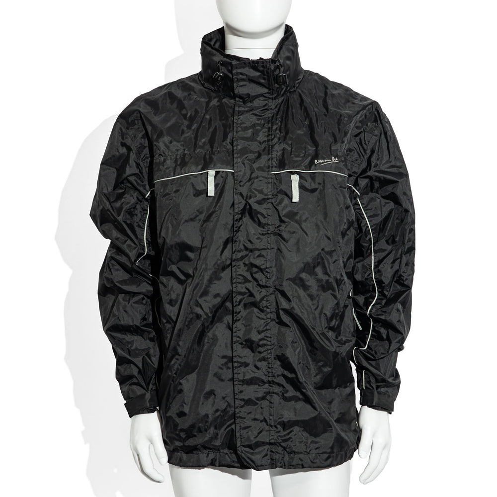 Verre à bière Bitburger, taille XL ; veste imperméable en polyester à capuche, taille XL, noire