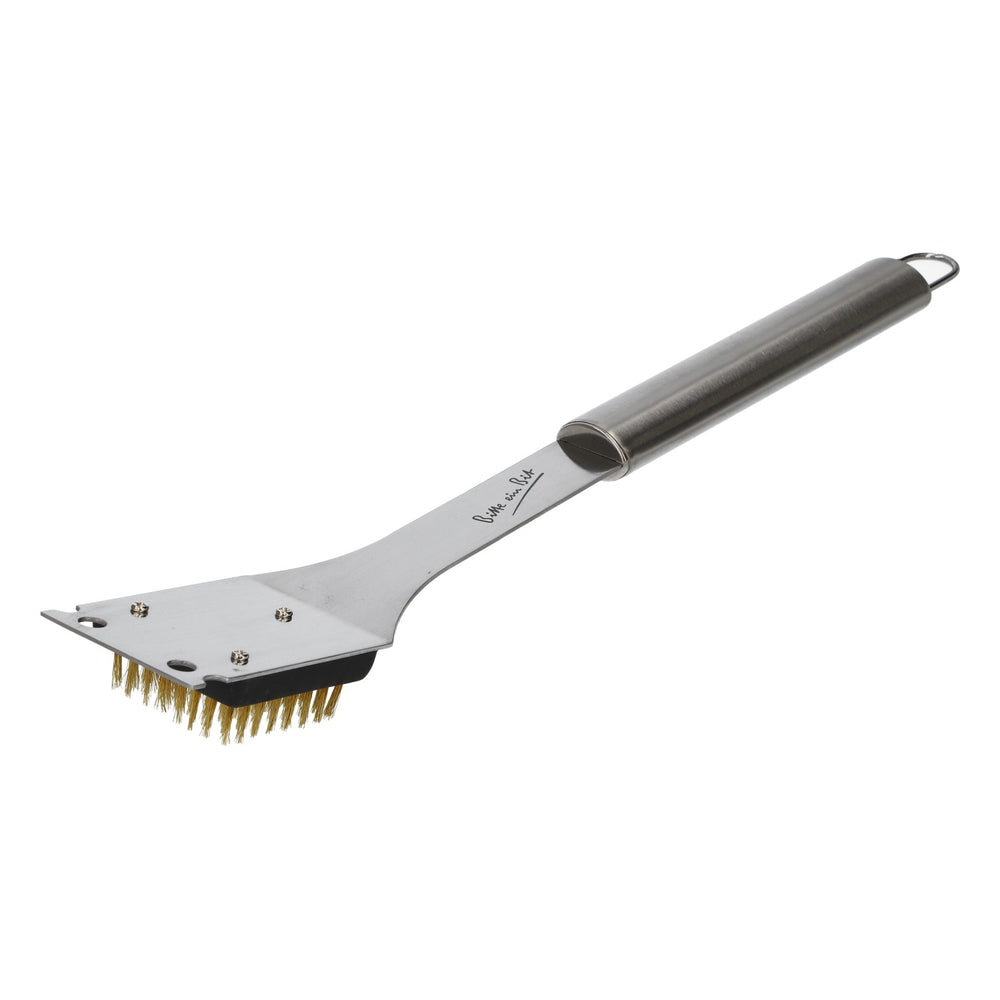 Brosse à barbecue Bitburger en acier inoxydable, 41 cm, avec gravure « Bitte ein Bit »