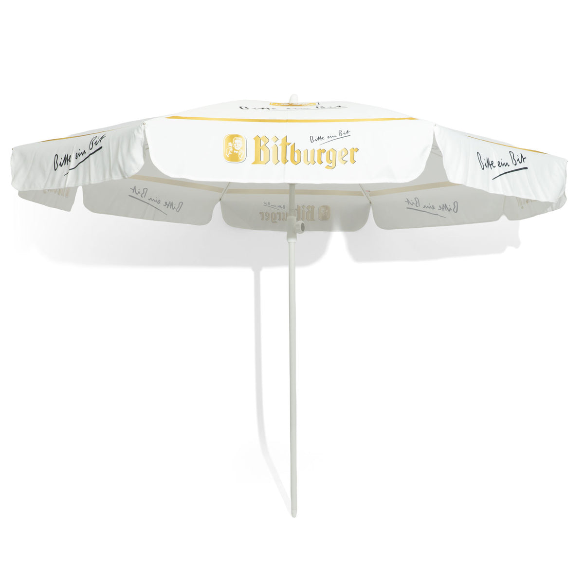 Parasol pliant Bitburger Bier Parasol de plage Protection solaire Blanc 2 m Ø – Vue 2