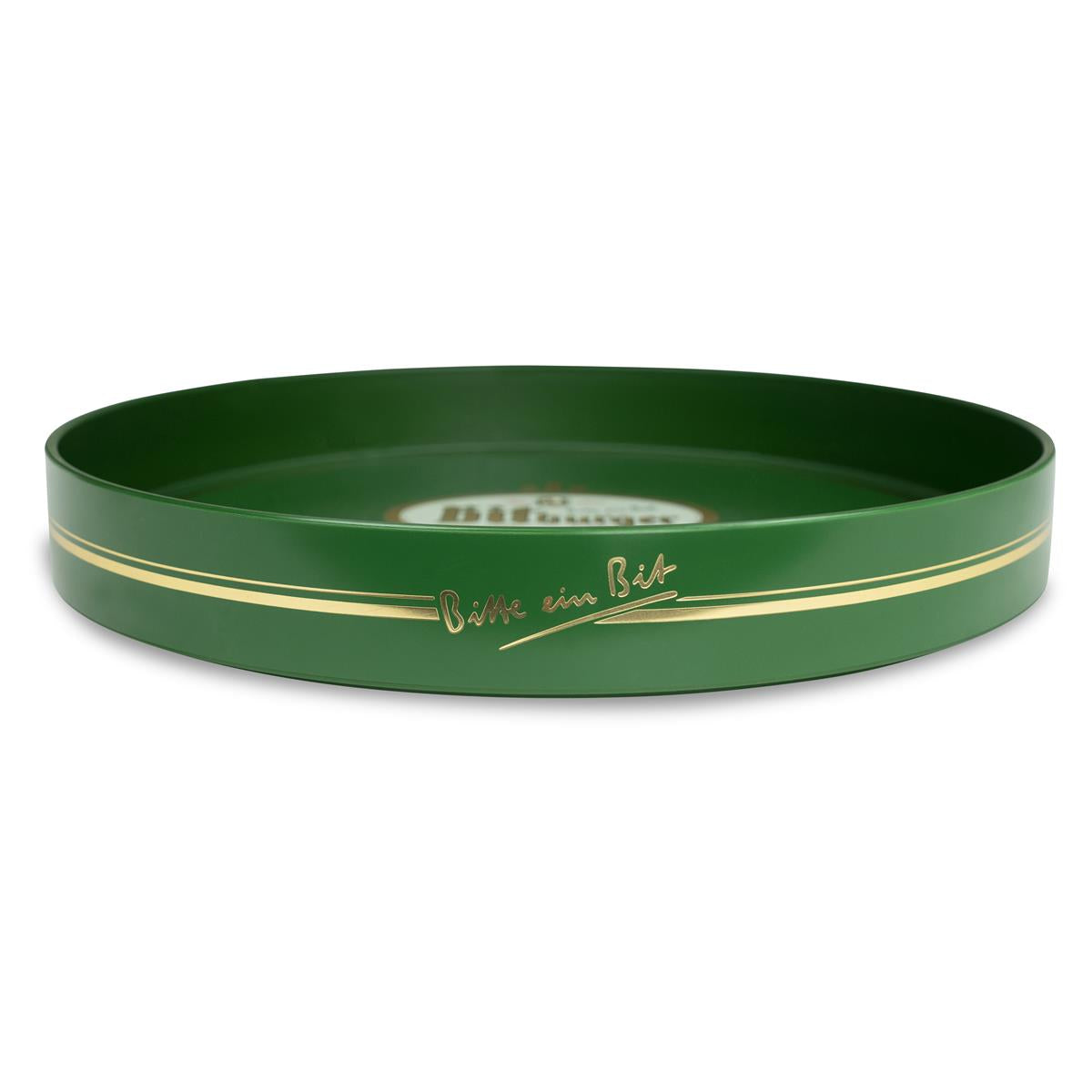 Plateau à bière Bitburger Plateau de service Plateau de serveur vert antidérapant à rebords hauts – Vue 3