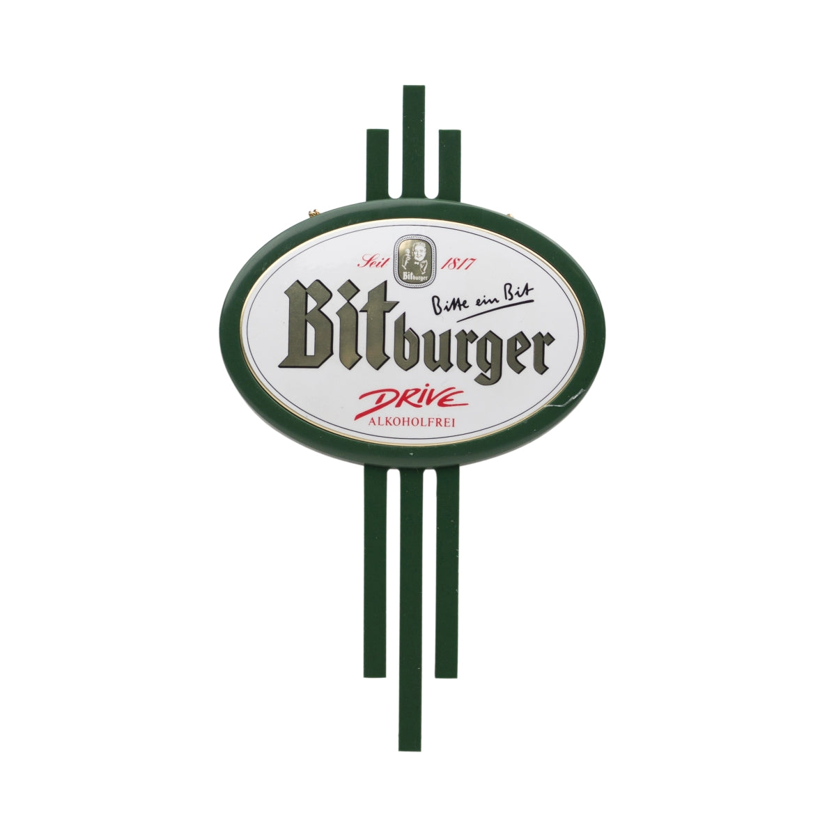 Panneau pour robinet à bière Bitburger sans alcool Chaîne pour panneau Bar Gastronomie