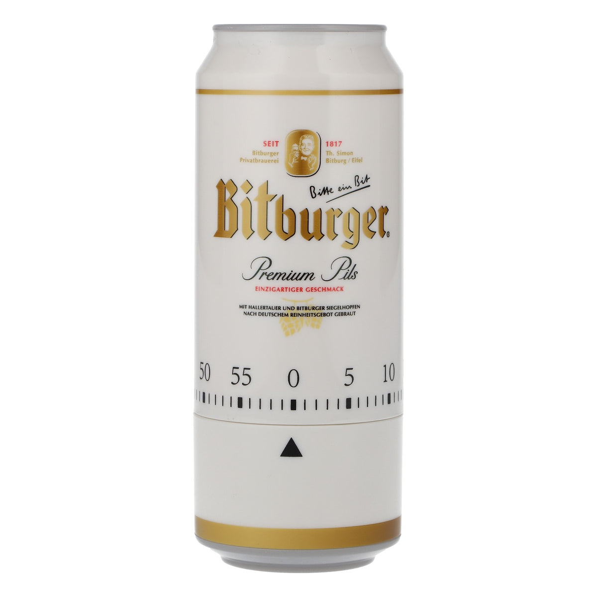 Minuteur de cuisine Bitburger, minuteur à œufs, minuteur de courte durée, minuteur en canette de bière, design emblématique