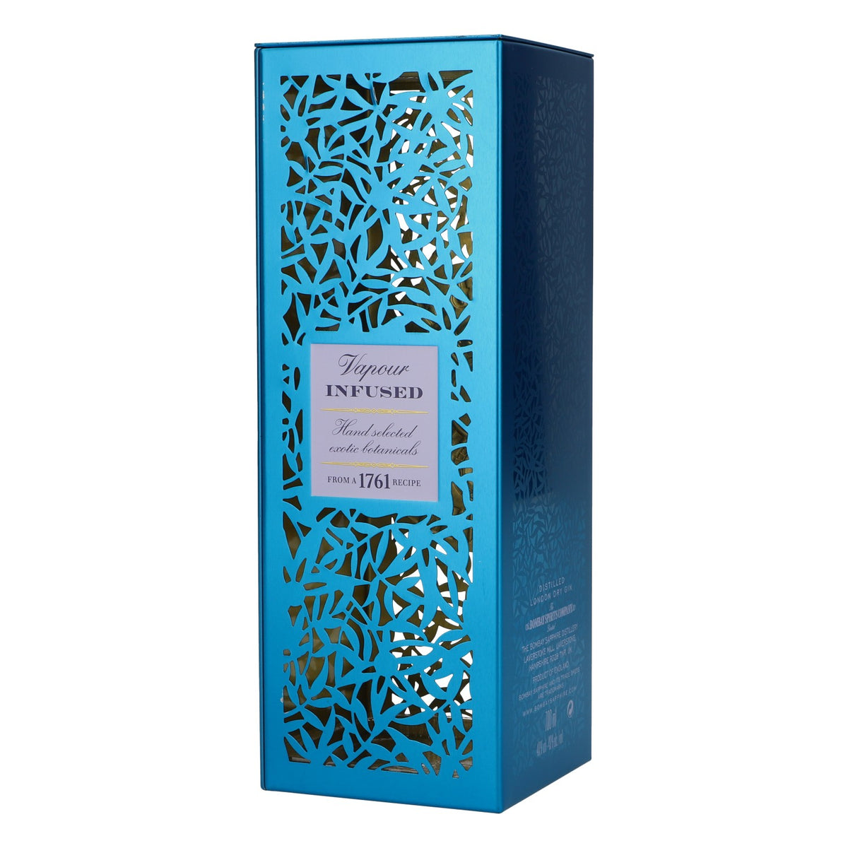 Boîte en métal pour bouteille de gin Bombay Sapphire, décoration de cuisine, 700 ml, bleu – Vue 3