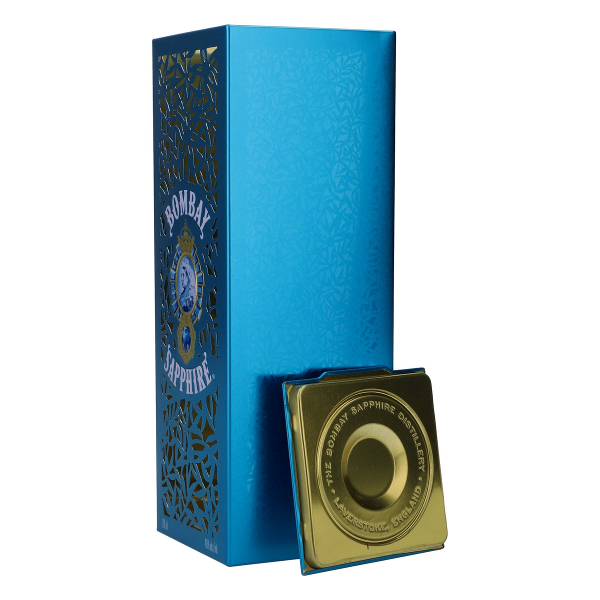 Boîte en métal pour bouteille de gin Bombay Sapphire, décoration de cuisine, 700 ml, bleu – Vue 4