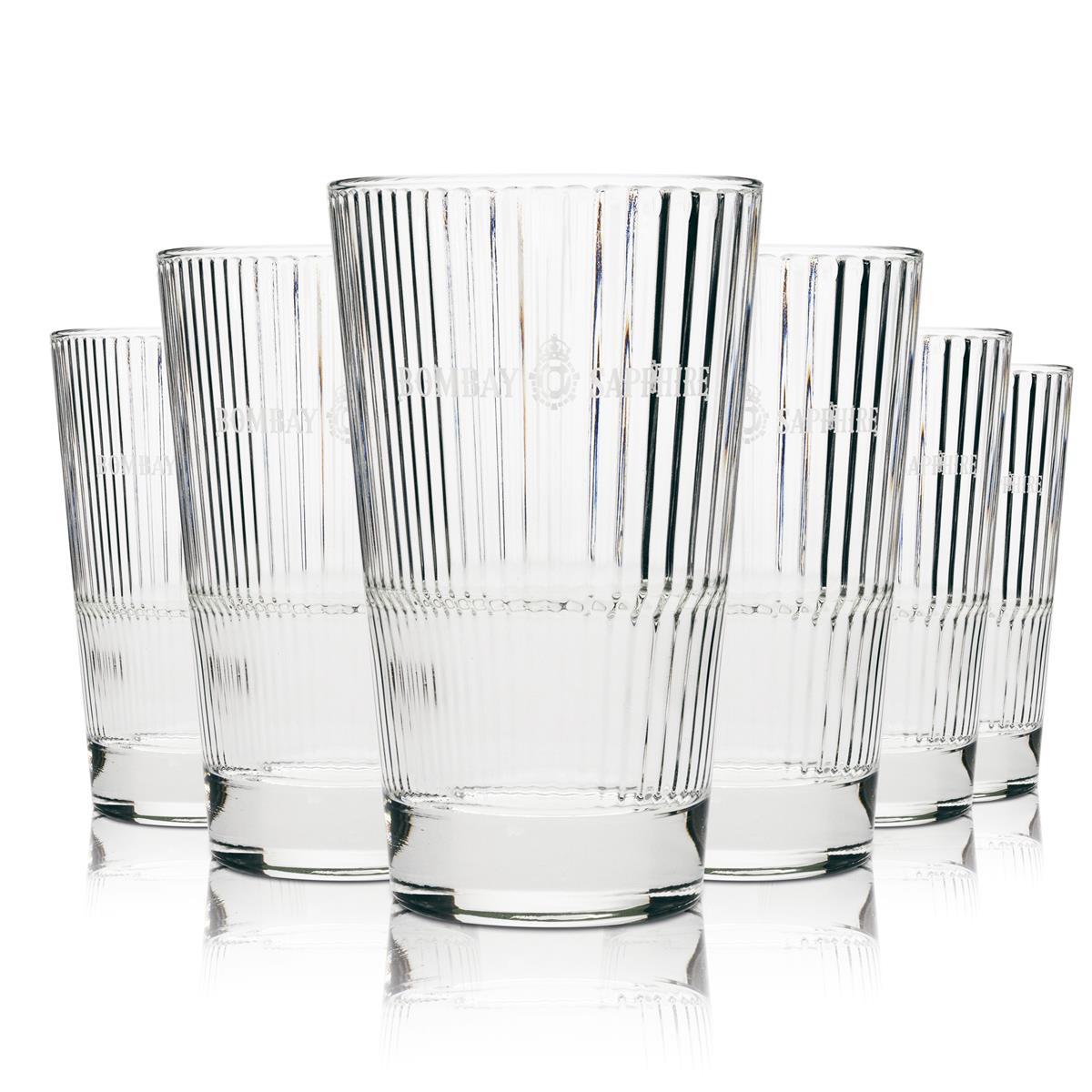 Lot de 6 verres Bombay Sapphire, verres à long drink de 0,4 l « Timeless Relief » pour gin tonic – Vue 2