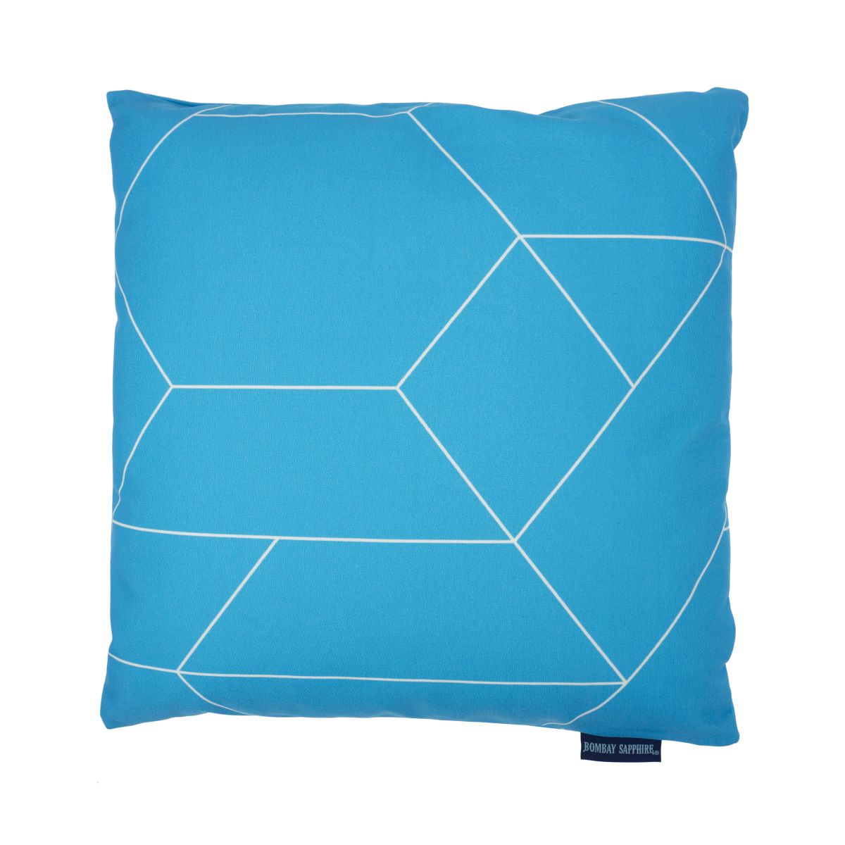 Coussin Bombay Sapphire 40 x 40 cm Coussin réversible Bleu Mid Décoration Canapé Salon extérieur