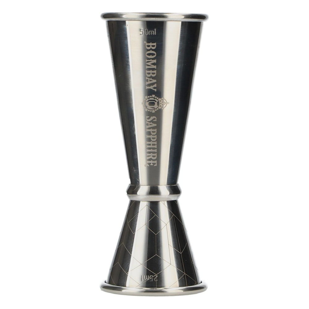 Bombay Sapphire Mesure à cocktail Jigger Bonzer Accessoires de bar en acier inoxydable argenté