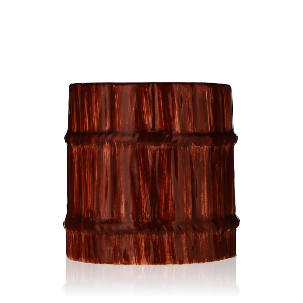 Verre à rhum Bumbu 0,34 l Mug Mug en céramique, tonneau de rhum, aspect canne à sucre