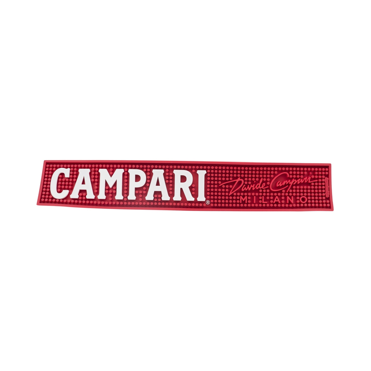 Tapis de bar Campari rouge 59 x 10 couvre-verres tapis égouttoir cocktail bar caoutchouc décoration