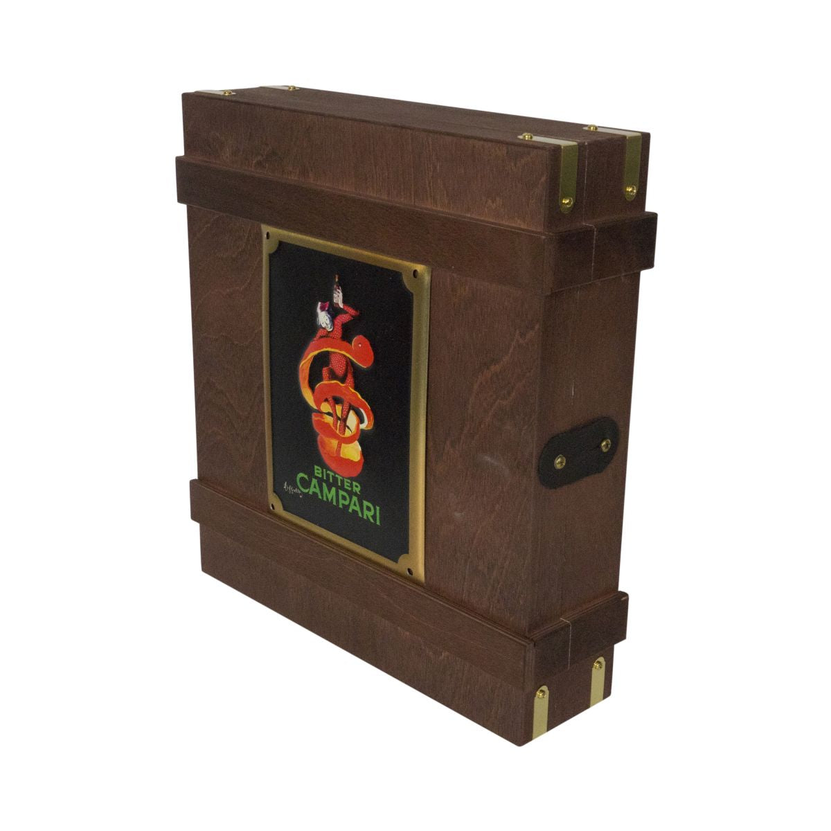 Caisse en bois Campari Boîte Campari amer 5 compartiments Motif journal Décoration Présentoir – Vue 2
