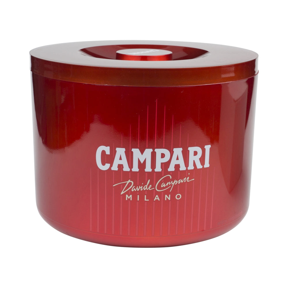 Campari Glacière 10 L Couvercle « Milano » Bac à glaçons Bar à bouteilles rouge