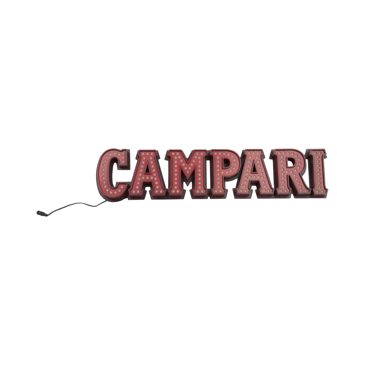 Campari Negroni Enseigne lumineuse Lettres rouges LED Panneau publicitaire Panneau mural