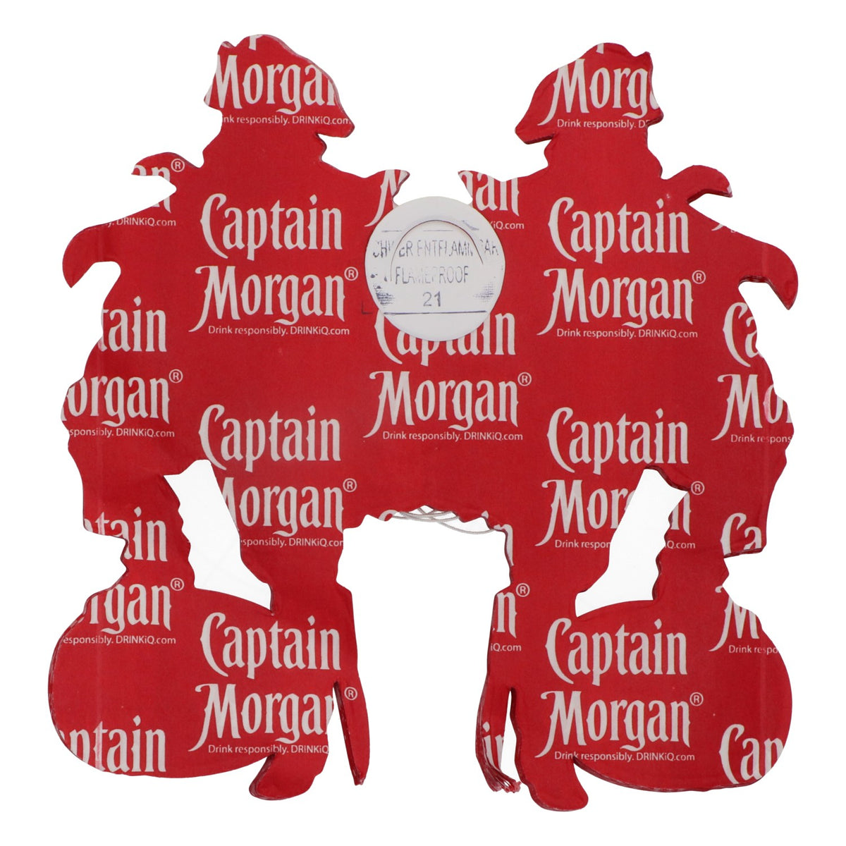 Guirlande de fanions Captain Morgan Rum Party Decoration deux capitaines rouge – Vue 2