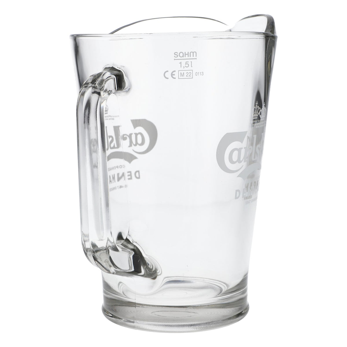 Carlsberg Bière Verre Carafe Pichet Verre véritable Verseur Fête Logo Horizontal – Vue 3