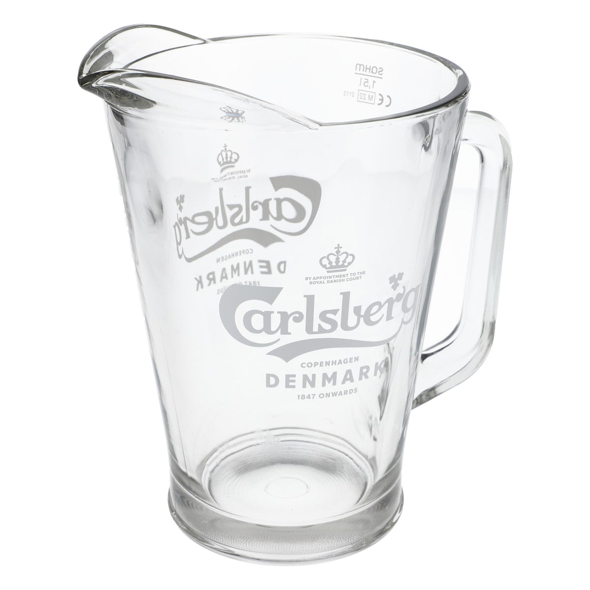 Carlsberg Bière Verre Carafe Pichet Verre véritable Verseur Fête Logo Horizontal – Vue 7